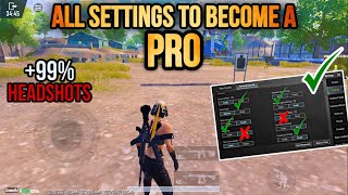 New🔥best settings to improve your headshot ✅PUBG MOBILE [upl. by Acinnod596]