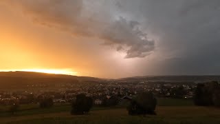 24 August 2023  Gewitter Schälchlihoger Urdorf  1849  2230 Uhr  Version NNW [upl. by Newra713]