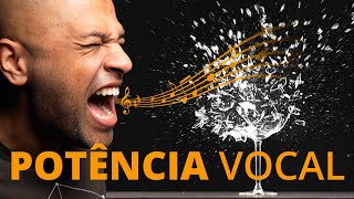 POTÊNCIA VOCAL Como ter uma voz potente e cantar mais alto [upl. by Yelkcub]