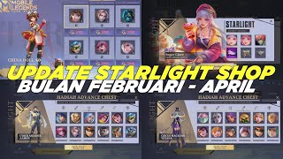 UPDATE BOCORAN STARLIGHT SHOP BULAN FEBRUARI  APRIL 2024 MOBILE LEGENDS  ANNUAL STARLIGHT LESLEY [upl. by Barsky401]