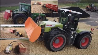 Claas Jaguar 960 Xerion 3800 amp 2x JCB Fastrac 8250 beim Mais häckseln [upl. by Marysa842]