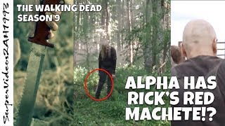 Alpha Has Ricks Red Machete THEORY  The Walking Dead Season 9 [upl. by Luke]