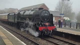 12th December 2023 Royal Scot 46100 arriving at Pontefract Baghill Station [upl. by Von]