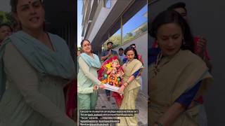 Genelia Deshmukh amp Her Vahini Aditi Carry Ganpati Bappa Ahead of Visarjan 🥹  shorts ganpati [upl. by Swec205]