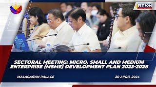 Sectoral Meeting Micro Small and Medium Enterprise MSME Development Plan 20232028 [upl. by Erena]