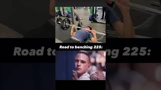 Finally benched 315 and made a progression vid for yall fitnessjourney motivation musclebuilding [upl. by Artemus]