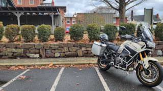 Yamaha Super Tenere 1200 Motorcycle Ride Along Delaware River to see Small Waterfalls [upl. by Sivam]