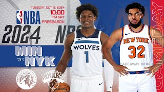 Minnesota Timberwolves vs New York Knicks  NBA Live Score Update [upl. by Anilah172]