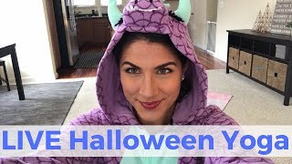 Halloween Yoga Challenge LIVE recording  Sarah Beth Yoga [upl. by Anilrahc]