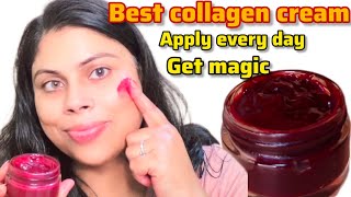 DIY COLLAGEN FACE CREAM for spots pigmentation काले धब्बे amp wrinkles  चमकदार Glowing skin💕👍 [upl. by Ttelracs164]