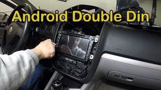 Double Din Android Radio Install MK5 VW [upl. by Jankey]