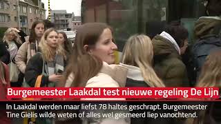 Burgemeester van Laakdal test nieuwe dienstregeling van De Lijn uit [upl. by Letram]