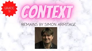 GRADE 9 CONTEXT for the poem Remains by Simon Armitage [upl. by Fabiola]