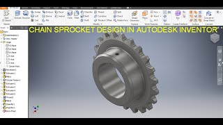 Sprocket design in Autodesk Inventor  Autodesk inventor 3d Tutorials  Chain Sprocket in Inventor [upl. by Mazlack]