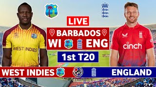 West Indies v England 1st T20 Live Scores  WI vs ENG 1st T20 Live Scores amp Commentary  ENG Innings [upl. by Entruoc]