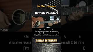 Rewrite The Stars  AnneMarie amp James Arthur EASY Guitar Tutorial Chords guitar guitartutorial [upl. by Noyahs826]