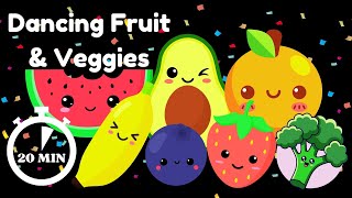 DANCING FRUIT amp VEGGIES BABY  Sensory Video [upl. by Adnileb292]