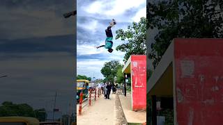 shortvideo stuntpublicreaction foryou trandingshorts viralshorts stunt flip parkour shorts [upl. by Albric]