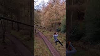 Go Ape at Dalby Forest  first zip line goape adventure zipline [upl. by Nagrom]