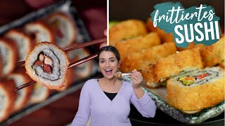 Die liebt jeder 🤤 Crispy Sushi ganz einfach selber machen  frittiertes Sushi  Inside Out Rolls [upl. by Breena715]