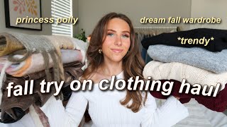 HUGE PRINCESS POLLY FALL TRY ON HAUL 2023  fall fashion trends dream wardrobe  essentials [upl. by Alexandra]