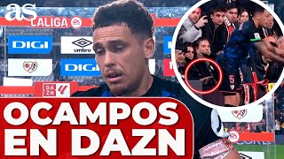 OCAMPOS responde en DAZN tras el INCIDENTE con un AFICIONADO en VALLECAS [upl. by Humfrey179]