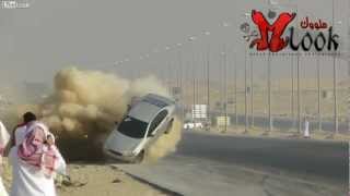 Spectacular Crash During Saudi Drift 2012 HD [upl. by Ydal]