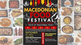 Macedonian food festival Sts Kiril and Metodij Macedonian Orthodox Church Cedar Grove NJ 09 14 2024 [upl. by Bogosian]