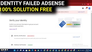 ADSENSE IDENTITY FAILED PAYMENT RELEASE SOLOUTIONRELEASE IDENTITY FAILED ADSENSE PAYMENT [upl. by Georgeanna]