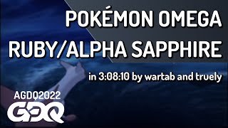 Pokémon Omega RubyAlpha Sapphire by wartab and truely in 30810  AGDQ 2022 Online [upl. by Ynaffets]