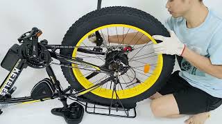 How to remove and install the rear wheel of Keteles K800 electric bicycle mountainbike ebikestyle [upl. by Dnalloh]