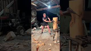 Standing Block training 🪓 timbersports woodchopping strong trending satisfying [upl. by Johnny]