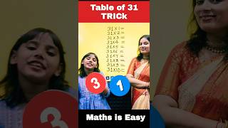 Easy Table Trick 🔥 of 31  Table of 31  Maths Trick maths fun trending reels ytshorts tables [upl. by Ania]