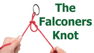 How to tie the Falconry Knot  Tie a knot with one hand  How to tether a hawk [upl. by Harpole765]