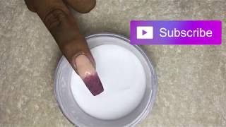 DIY OMBRE nail using Coloured Gelpolish  CLEAR Acrylic powder [upl. by Aicinod]