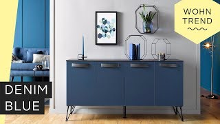 Wohnzimmer Ideen Einrichten mit dem Wohntrend “Denim Blue”  Roombeez – powered by OTTO [upl. by Pren]