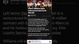 TRENT WILLIAMS SECURES A HUGE CONTRACT WITH THE 49ers [upl. by Haral346]