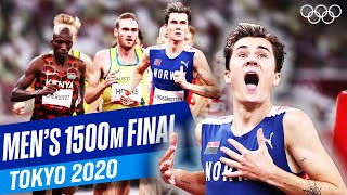 Ingebrigtsen breaks OLYMPIC RECORD  Mens 1500m final at Tokyo 2020 [upl. by Elenaj]