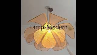 Rattan Petal Rustic Wicker Pendant Light [upl. by Arah]