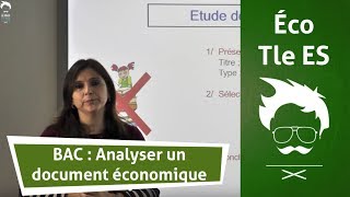 Économie  Terminale  Bac  Analyser un document économique [upl. by Anilram277]