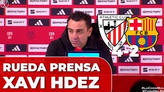 ATHLETIC 4  BARCELONA 2  XAVI RUEDA de PRENSA COMPLETA COPA DEL REY [upl. by Aicen879]