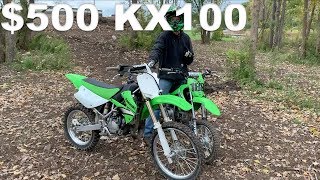 CLEANEST KX100 2 STROKE FOR 500 [upl. by Ynaffik]