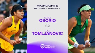 Camila Osorio vs Ajla Tomljanovic  2024 Beijing Round 1  WTA Match Highlights [upl. by Nasus]