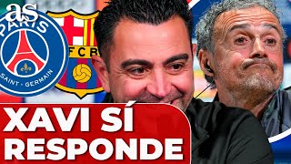 XAVI RESPONDE a LUIS ENRIQUE y se acuerda de la ÚLTIMA CHAMPIONS del FC BARCELONA [upl. by Thatcher]