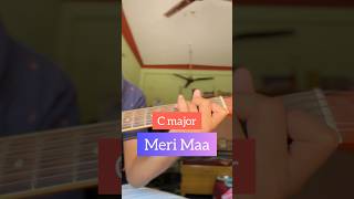 Meri Maa Song Guitar Lesson  Easy Guitar Chords shorts mothersday merimaa [upl. by Wadsworth239]