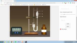 Viscometer  Molecular Weight Determination using VLab by DrRAbinaya Dept of Chemistry [upl. by Yoc]