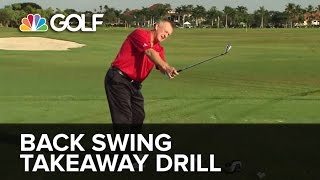 Backswing Takeaway Drill  SwingFix  Golf Channel [upl. by Eiramave]