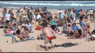 Bondi Beach Gets Flipped Towel Surfing  Flip Video Flash Mob [upl. by Celka]