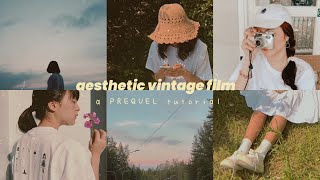 Aesthetic vintage film edit  Prequel tutorial  retro filter for photos and videos [upl. by Euqininod]