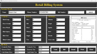 1Build a Retail Billing System using Python Tkinter GUI  StepbyStep Tutorial [upl. by Packer]